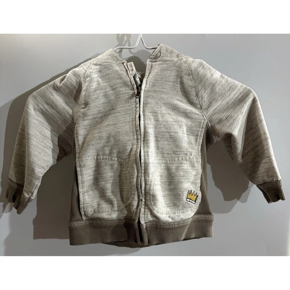 Where the Wild Things Are Unisex Toddler Gray Hooded Full Zip Lined Jacket 2T